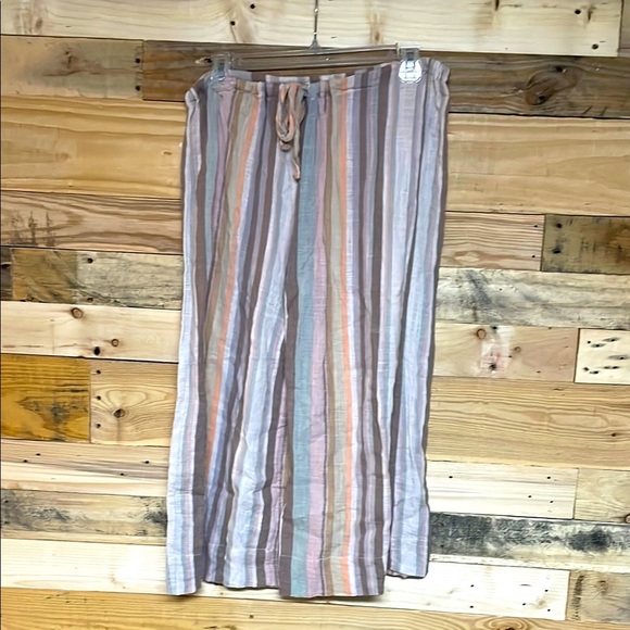 Out From Under size XSP/SP Lightweight Striped Multi-Color Wide Legged Pants - Picture 1 of 8